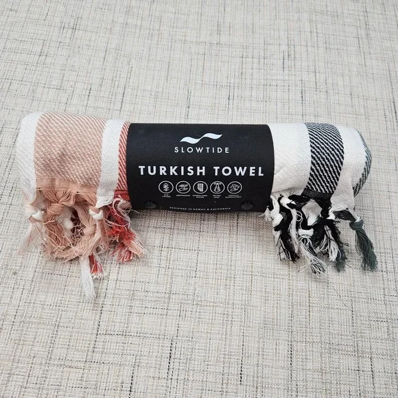 Slowtide Zoey Turkish Towel 100% Cotton Striped Beach Travel Wrap NEW - Picture 3 of 5